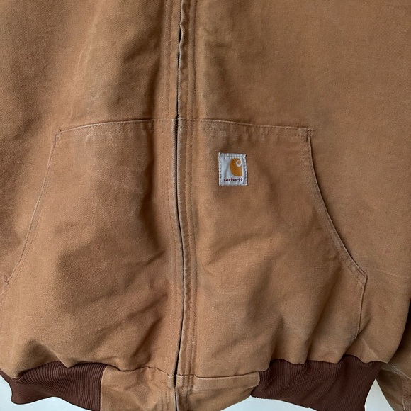 Carhartt Thermal-Lined Duck Active Jacket J131 Made in USA Hooded size L Tall - Picture 11 of 11
